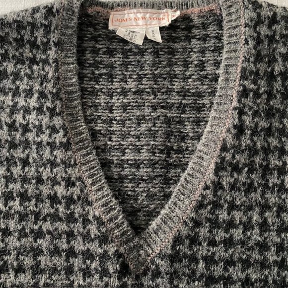 Jones New York Houndstooth Wool Vest - Vintage - Picture 9 of 16
